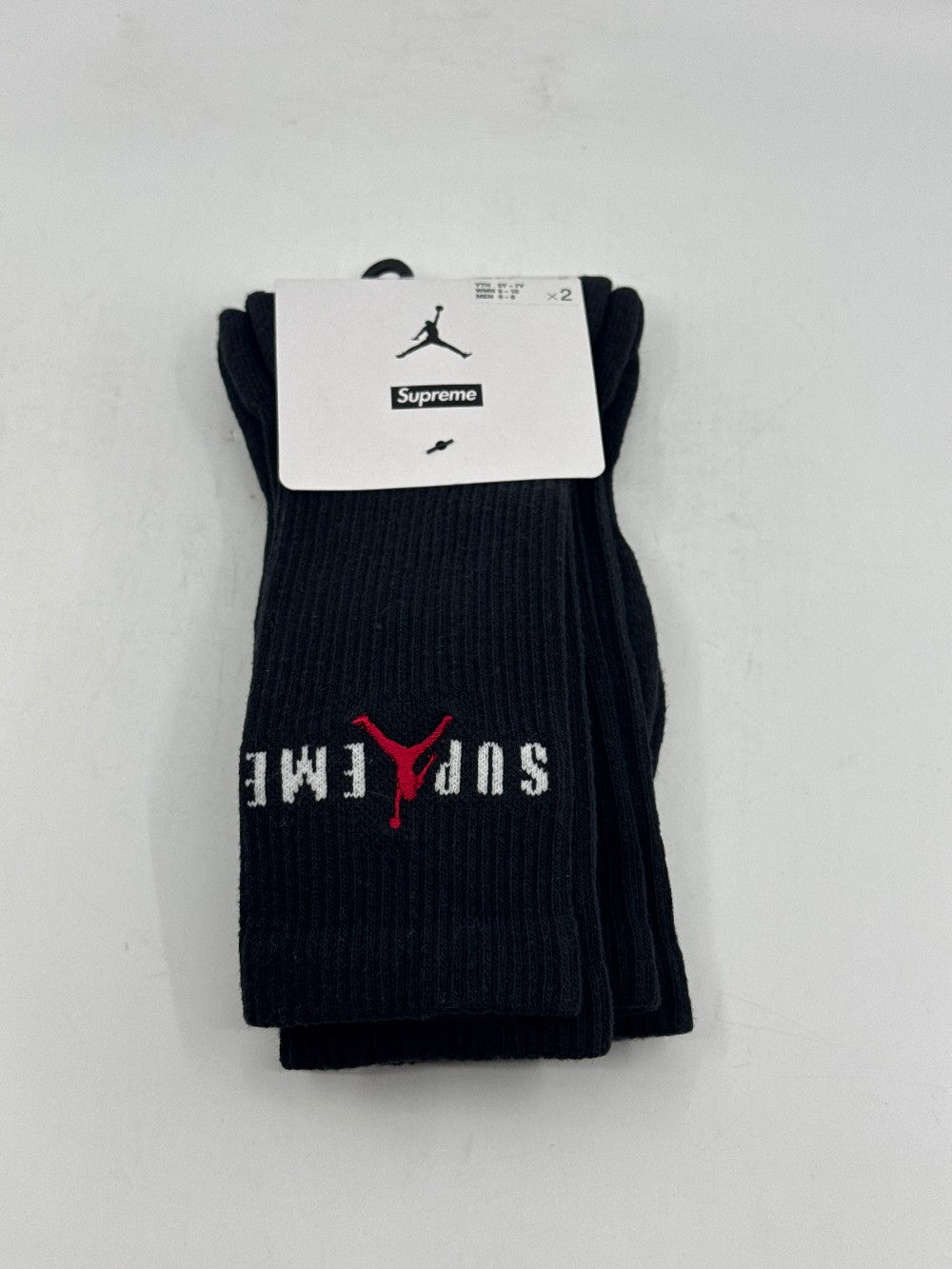 SUPREME X JORDAN CREW SOCKS - BLACK|43437
